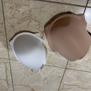 Excellent Victoria's Secret Nude + White Body By Victoria Bra Bundle (2) Lined